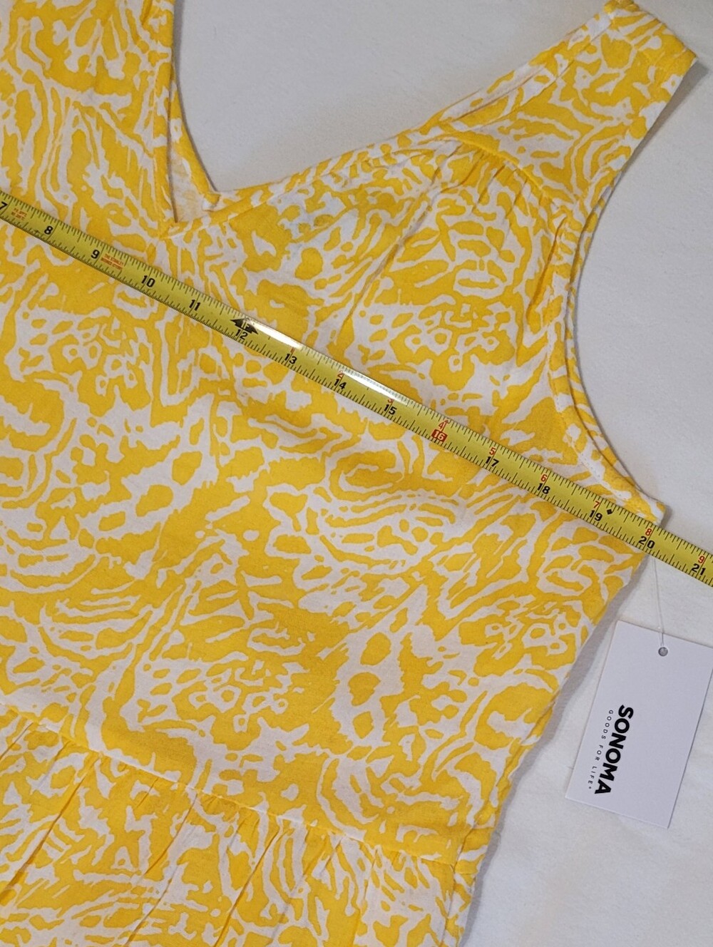 Sonoma Midi Sleeveless Sundress - Sz L, Lemon Yellow, NWT - Picture 10 of 11